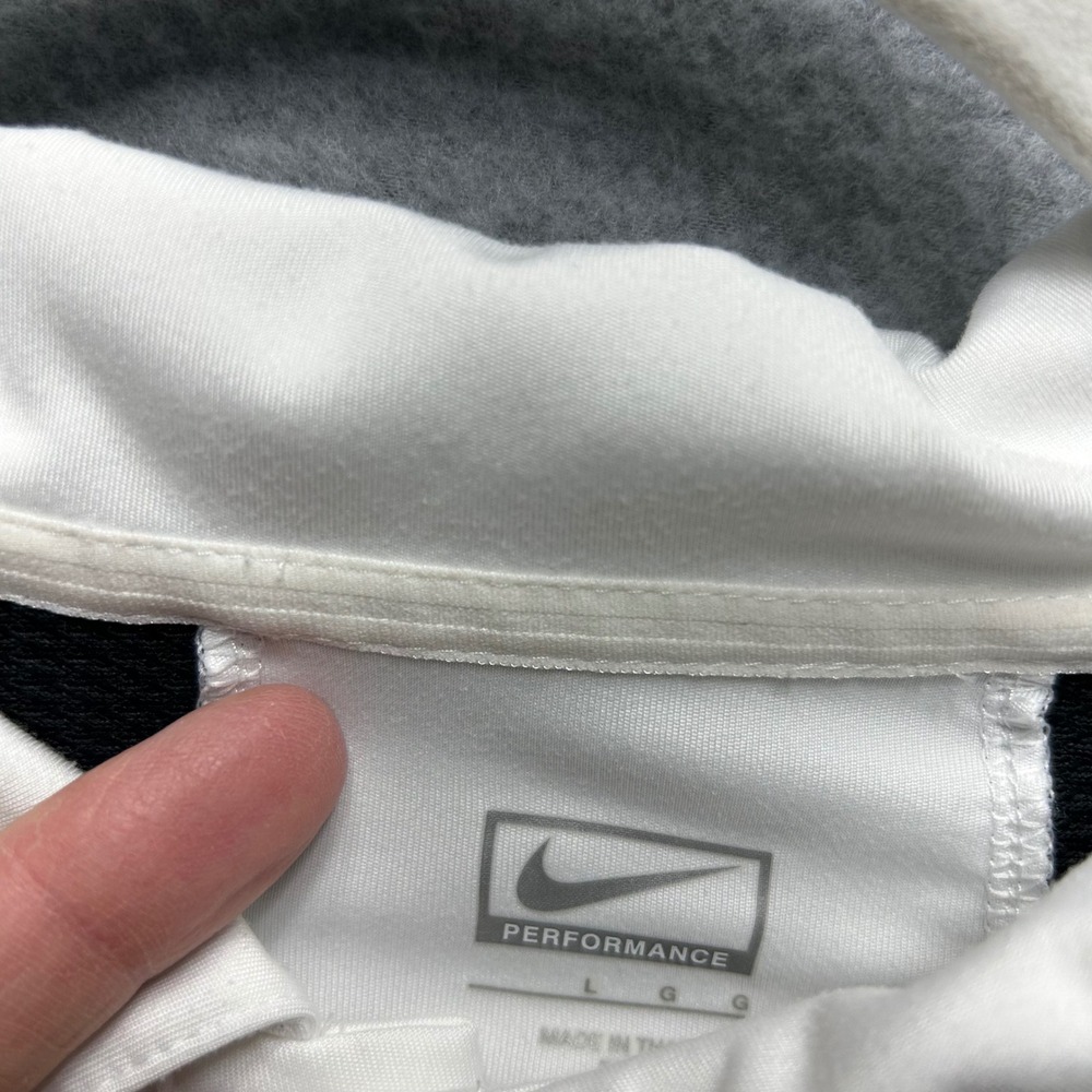 Nike Polo Shirt Performance Mens L White Athletic Gorpcore Minimalist - Picture 2 of 8